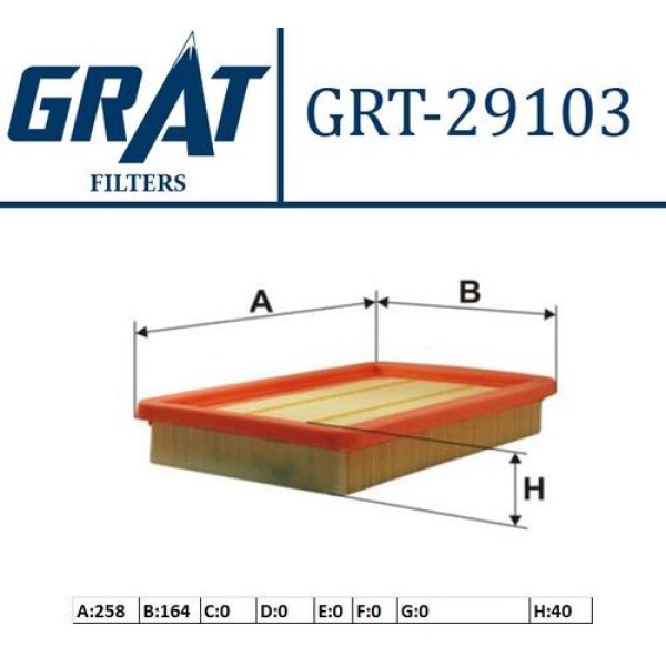 GRAT 29103 HAVA FILTRESI MAZDA 626 92>97 FS 