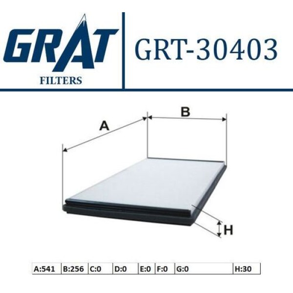 GRAT 30403 KABIN FILTRESI X5-E53-R.ROVER 3.0 TD6 VOGUE 