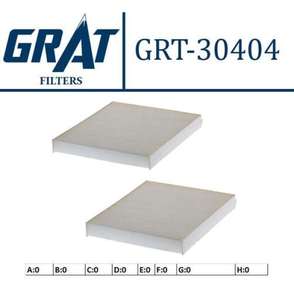 GRAT 30404 KLIMA FILTRESI F01-F02-F04-F07-F9 