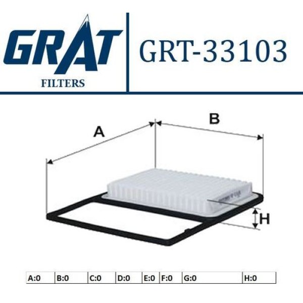 GRAT 33103 HAVA FILTRESI DAIHATSU TERIOS 1.3-1.5 VVTI 2005> 