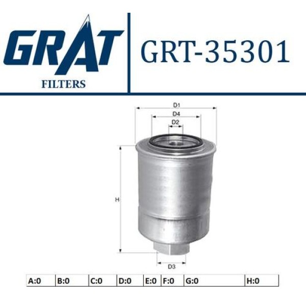 GRAT 35301 MAZOT FILTRESI SU AYIRICI ISUZU D-MAX 02> 
