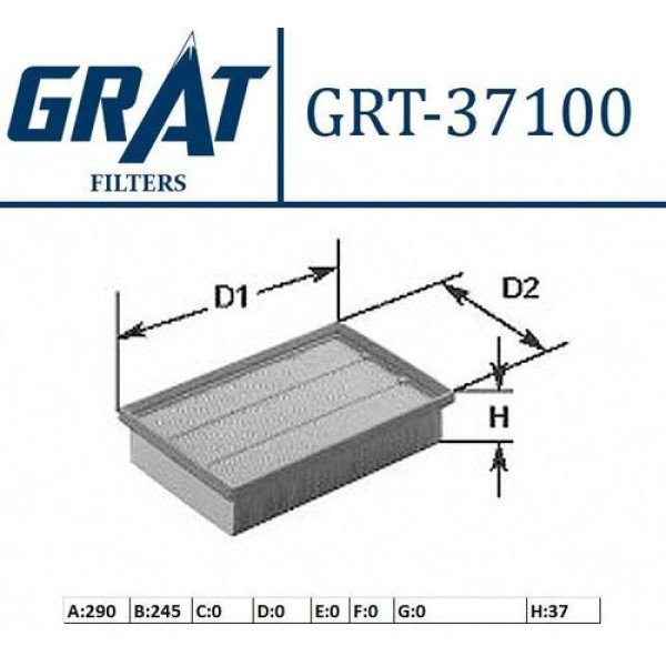GRAT 37100 HAVA FILTRESI JEEP GRAND CHEROKEE 