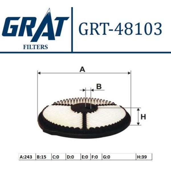 GRAT 48103 HAVA FILTRESI SUZUKI SWIFT 90>98 1.0 SF309 