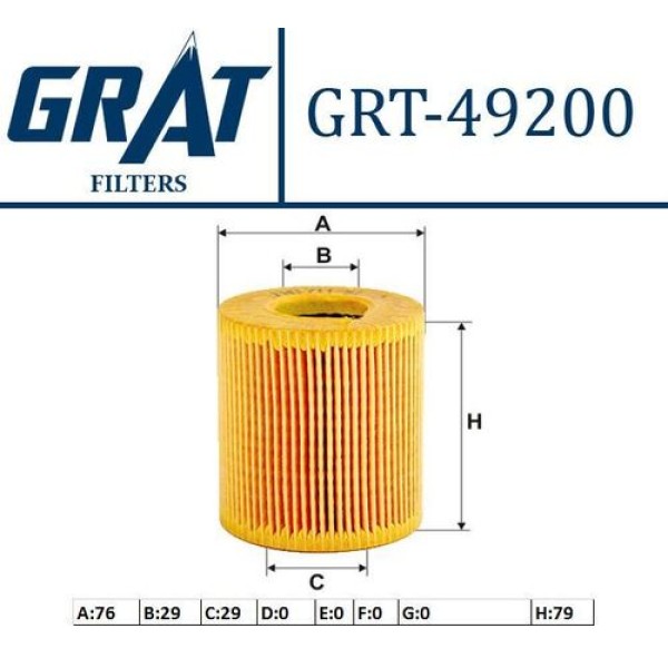 GRAT 49200 YAG FILTRESI VOLVO S40-V40-S60-V70-S70-S80-C70 98-03 