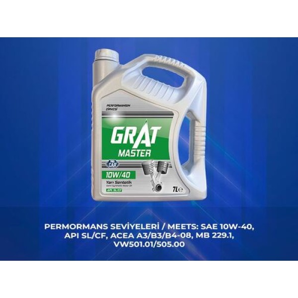 GRAT 610407 MOTOR YAGI 7 LITRE 10W40 YARI SENTETIK 