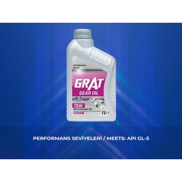 GRAT 675001 SANZIMAN YAGI 1 LITRE 75W API GL-5 TAM SENTETIK 