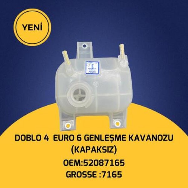 GROSSE 7165 RADYATOR EK SU DEPOSU GENLESME KAVANOZU KAPAKSIZ DOBLO IV 1.3 EURO 6 