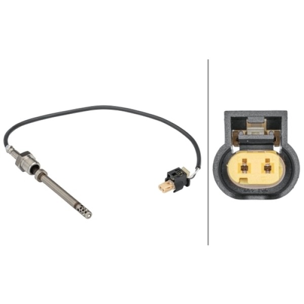 HELLA 6PT358181481 EGZOZ SICAKLIK SENSORU KAT. ONCESI MERCEDES W203 CL203 S203 W211 S211 W164 X164 W251 