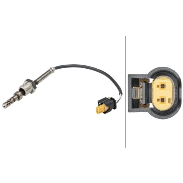 HELLA 6PT358181511 EGZOZ SICAKLIK SENSORU KAT. ONCESI MERCEDES W169 W245 