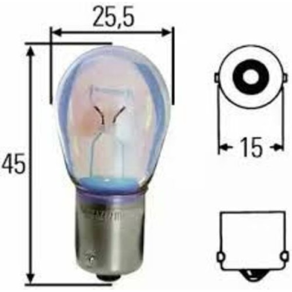 HELLA 8GA002073251 AMPUL 93 24V 21W R21W-HALOJEN BA15S HEAVY DUTY 