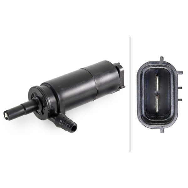 HELLA 8TW006849051 CAM SUYU POMPASI FAR TEMIZLEME TERTIBATI ELEKTRIKLI MONO POMPA GENERAL MOTORS/HOLDEN/OPEL/VAUXHALL 