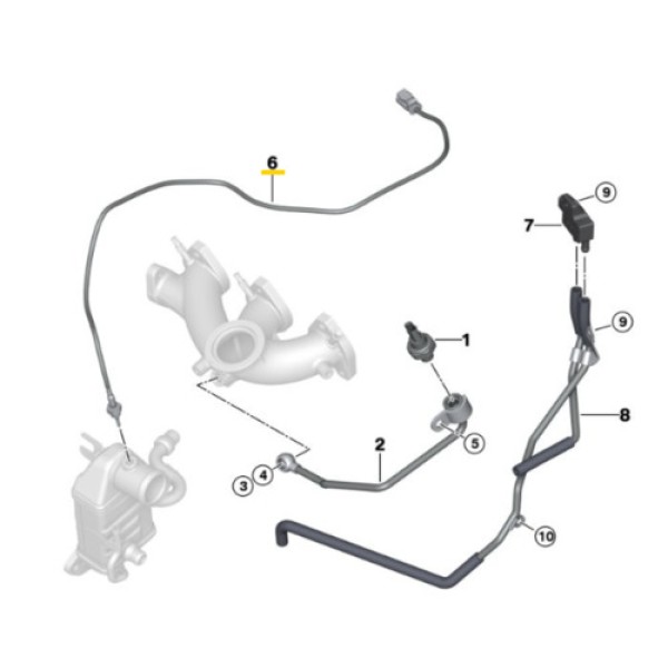 HERTHBUSS 70682127 BMW F40-F45-F48 MINI F56 B37 EGR SICAKLIK SENSORU 13628591433 