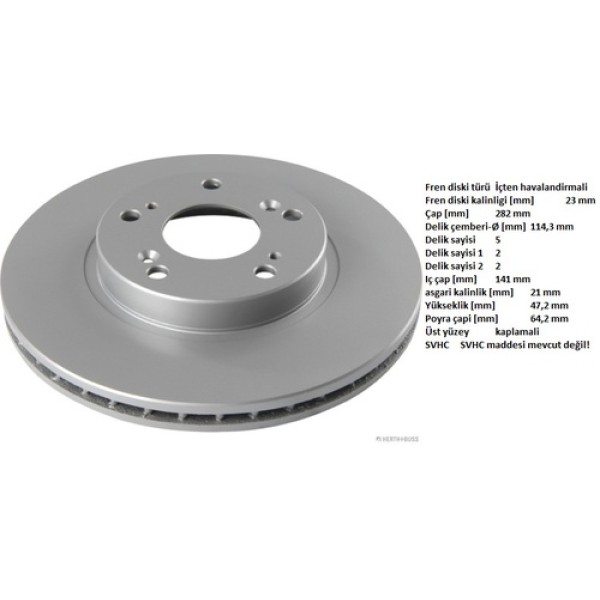 HERTHBUSS J3304003 HONDA CIVIC 07-15 SEDAN-H.B CIVIC 16-21 FC5 1.6  CIVIC 22> FE CRV 02-06  ON HAVALI 282-5 