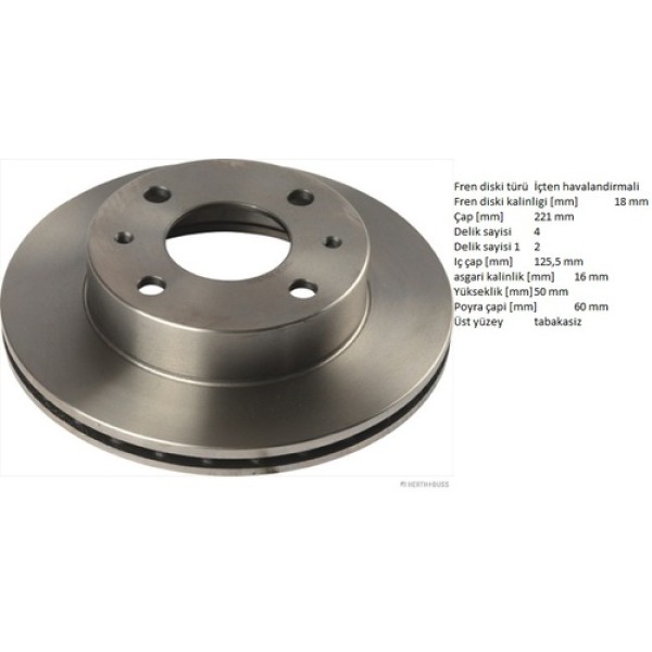 HERTHBUSS J3307020 SUBARU LIBERO ON FREN DISKI 26311TA001 