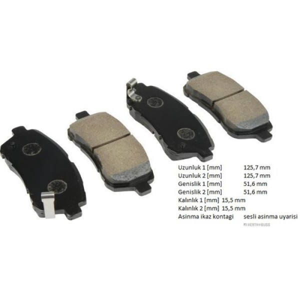 HERTHBUSS J3606026 SUZUKI BALENO 16>ON FREN BALATASI 55810M69P50 