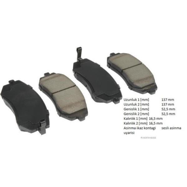 HERTHBUSS J3607017 SUBARU IMPREZA FORESTER ON FREN BALATA 26296FG010 