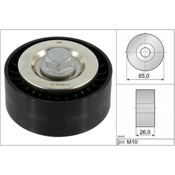 Ina 532089610 Umlenk-Fuhrungsrolle KeIIrıppenrıemen Opel Vauxhall 55577915