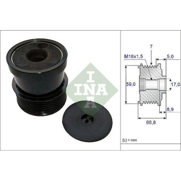INA 535007030 SARJ DINAMO BILYASI TRANSIT V184 2.4 TDCI (INA 535 0354 10) FORD 2000>2016 