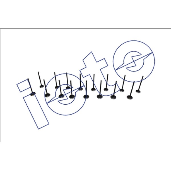 IOTO 12612 SUBAP TAKIMI 8 IN + 8 EX (STELITLI NITRASYONLU) TOYOTA COROLLA AURIS 1.6 16V 1ZRFE 2007> IN (32X5.5X109.35) EX (27.5X5.5X108.25) 