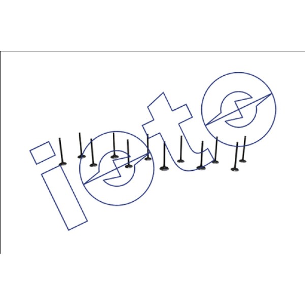 IOTO 10201-12606 SUBAP TAKIMI 8 IN 4 EX (STELITLI) HYUNDAI ACCENT 1.3 1.5 12V 1994-2000 GETZ 1.3 12V 2002-2005 IN (27.5X6X99) EX (32X6X99.2) 