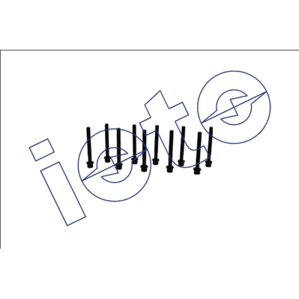 IOTO 12102 SILINDIR KAPAK SAPLAMASI SETI (M12 175X115-QTY=10) VW T4 7MM 9MM 