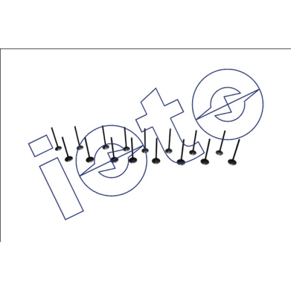 IOTO 20201-12611 SUBAP TAKIMI 8 IN + 8 EX (STELITLI NITRASYONLU) OPEL ASTRA J CORSA C CORSA D (Z12XE-Z14XEP-A12XER-A14XER-A14NET IN (28X5X93.8) EX (25X5X93.8) 
