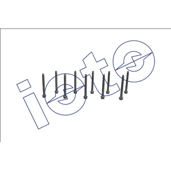 IOTO 12101 SILINDIR KAPAK SAPLAMASI SETI (M12 150X120-QTY=10) DW8 DIK VE YATAY BUJI 