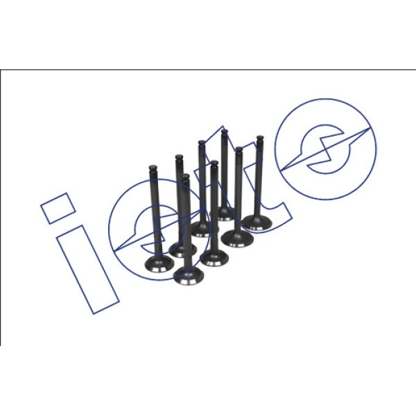 IOTO 12604 SUBAP TAKIMI 4 IN 4 EX (STELITLI) FIAT SLX TIPO UNO TEMPRA IN (39.5X8X108.5) EX (31X8X109) 