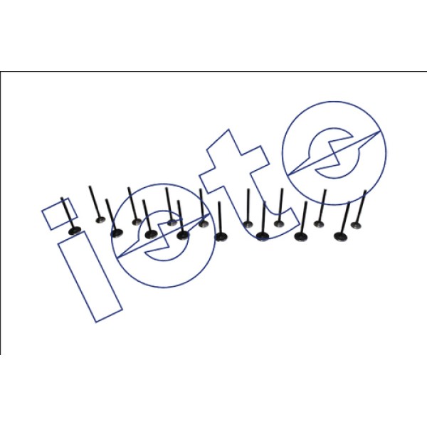 IOTO 12605 SUBAP TAKIMI 8 IN + 8 EX (STELITLI NITRASYONLU) FORD FOCUS 1998-2001 1.6 16V IN (30.1X6X97) EX (24.1X6X99.4) 