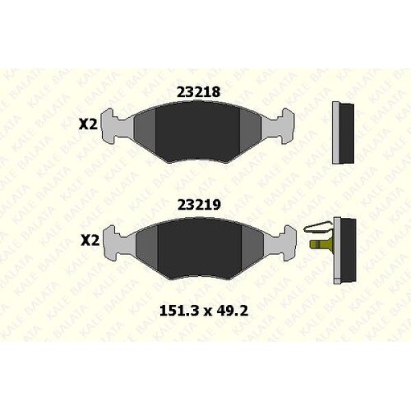 KALE BALATA ANSKD13 ON FREN BALATASI PALIO SIENA 97> FISSIZ WVA23218 
