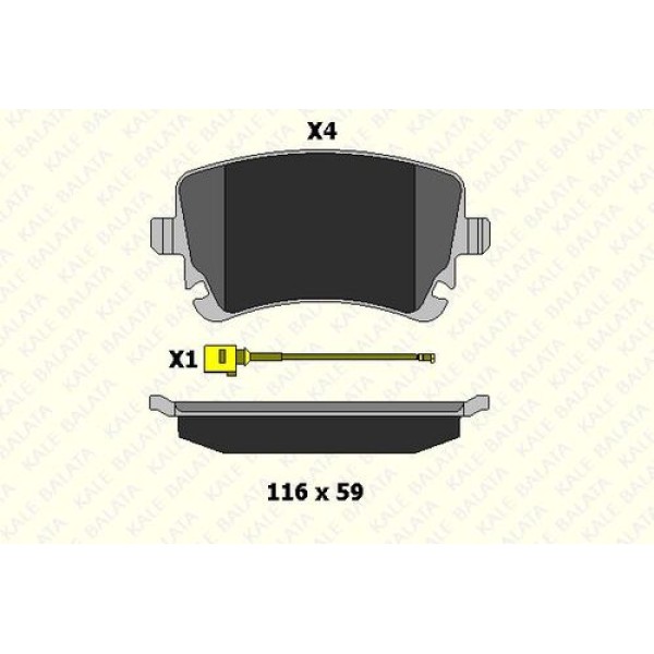 KALE BALATA 2332617725 ARKA FREN BALATASI (T5) WVA23326 