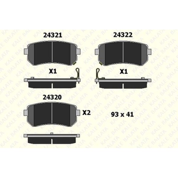KALE BALATA 2432015905 ARKA FREN BALATASI I30 ERA WVA24320 