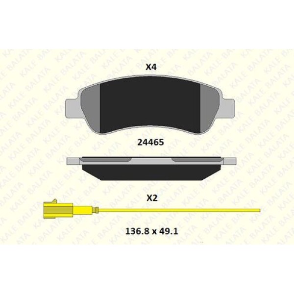 KALE BALATA 2446519005 ARKA BALATA DUCATO 12> CIFT FISLI WVA24465 