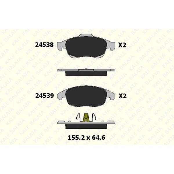 KALE BALATA 2453818005 ON BALATA PARTNER TEPE-BERLINGO Y.M WVA24538 W 