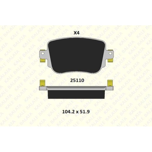KALE BALATA 2511017504 ARKA BALATA PASSAT CADDY OCTAVIA WVA25109 