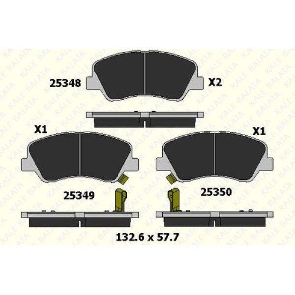 KALE BALATA 2534817505 ON FREN BALATASI ACCENT BLUE I-40 WVA25348 