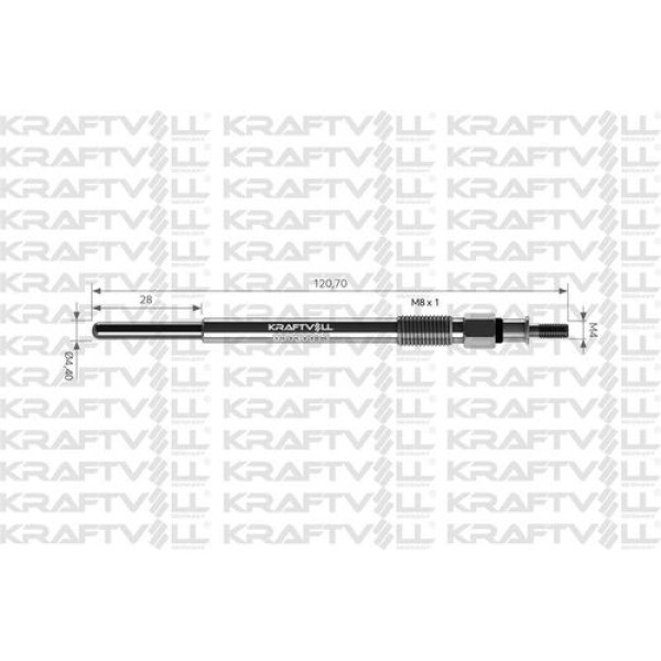 KRAFTVOLL 5030013 Kızdırma (Isıtma) Bujisi C1 C2 C3 Xsara II P107 P206 P307 P207 Dv4Td (1,4HDI) P206 