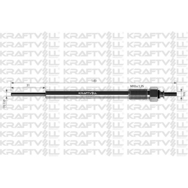 KRAFTVOLL 5030029 Kızdırma Bujisi 11V H-1 2,5 CRDI Sportage-Sorento 2.5 CRDI 