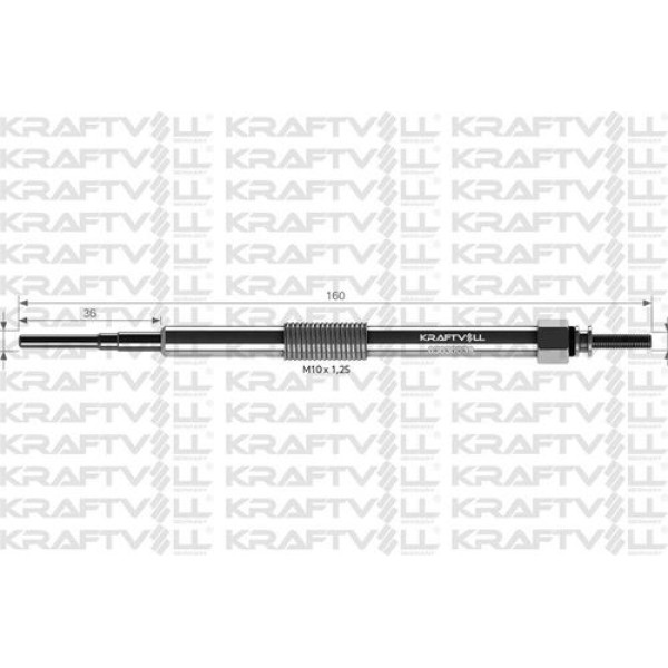 KRAFTVOLL 5030039 Kızdırma Bujisi 11V Toyota 1,4D-Corolla Sedan- Yarıs-Yarıs/Echo Verso- Auris