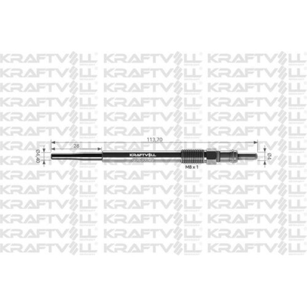 KRAFTVOLL 5030045 Kızdırma Bujisi 5 V Fiesta-Focus-Fısıon 1,4TDCI 13- P207-P308-P5008-Rcz 1,6/2,0HDI