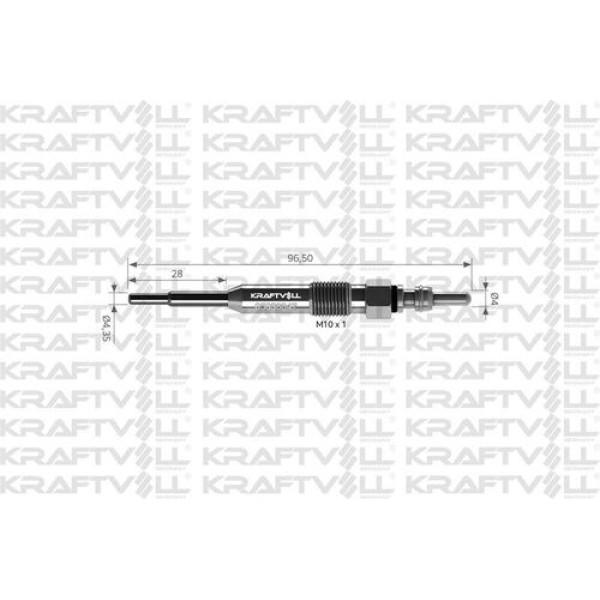 KRAFTVOLL 5030047 Kızdırma Bujisi 7V A3-A4 1.9 TDI, 2.0 TDI Avant Ibiza V 1.4 TDI-Leon 1.9 TDI(1P1) 