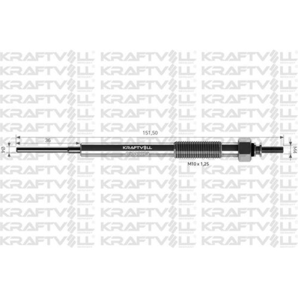 KRAFTVOLL 5030073 Kızdırma Bujisi 11V D Max 2.5 3.0 Dıtd 4×4 (8Dh)