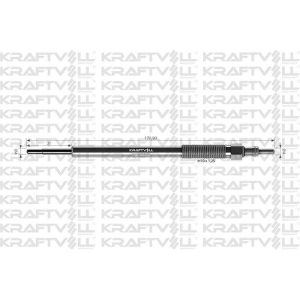 KRAFTVOLL 5030079 Kızdırma Bujisi 11V Mitsubishi Euro5 Motor