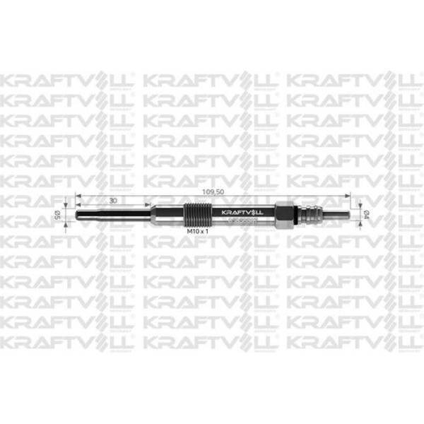 KRAFTVOLL 5030087 Kızdırma Bujisi 11V Bravo-Croma-Doblo-Punto-1,9D-1,9Jtd 