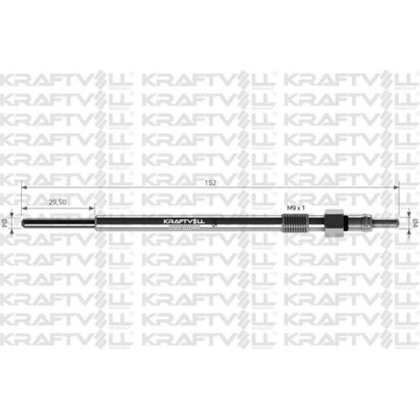 KRAFTVOLL 5030098 Kızdırma Bujisi 11 V Alfa 147-156-159-166-Brava-Croma-Astra-Sıgnım-Vectra-Zafira 1