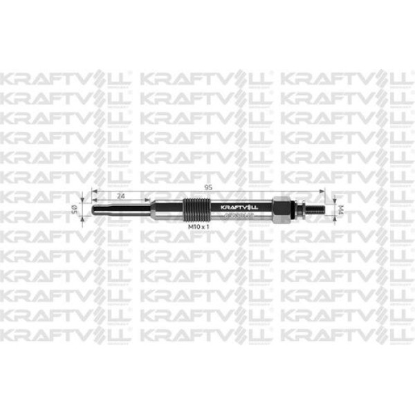 KRAFTVOLL 5030118 Kızdırma Bujisi 11V Bravo Marea Marengo Multıpla 1.9-2.4 Jtd Alfa 145-146-156-166 