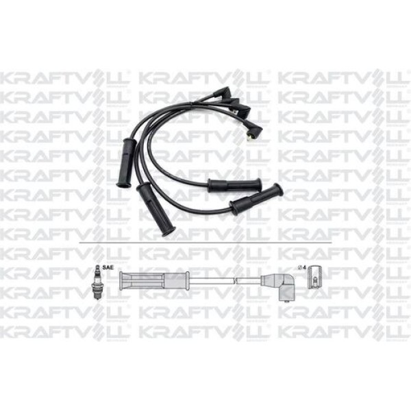 KRAFTVOLL 5070193 Buji Kablosu CLIO Symbol Hb-Kangoo 1,4 8V (Silikon Kablo) 