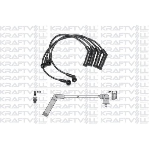 KRAFTVOLL 5070194 Buji Kablosu Hyundai Accent 1.3 1.5 1994-2005 Enjeksyonlu (Yumurta-Mılenyum Kasa) 