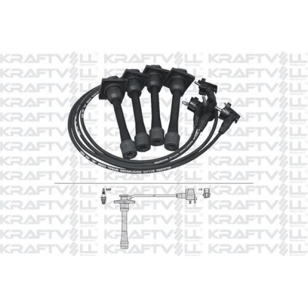KRAFTVOLL 5070202 Buji Kablosu Toyota Corolla 1.6 (Ae101) Carına Celıca (At190) 93-98 (Silikon Kablo 