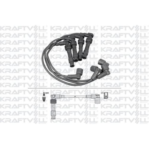 KRAFTVOLL 5070203 Buji Kablo Takımı Vectra B Vectra B Astra F 1,8 / 2,0 16V 92-00 (Silikon Kablo) 